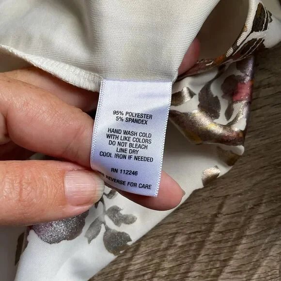 Sami & Jo Floral Skirt White Petite XL - Picture 5 of 9